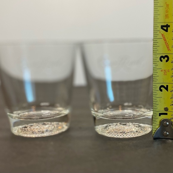 𝅺SET of 2 Crown Royal Whiskey Lowball Glass Tumblers Embossed - Picture 6 of 6